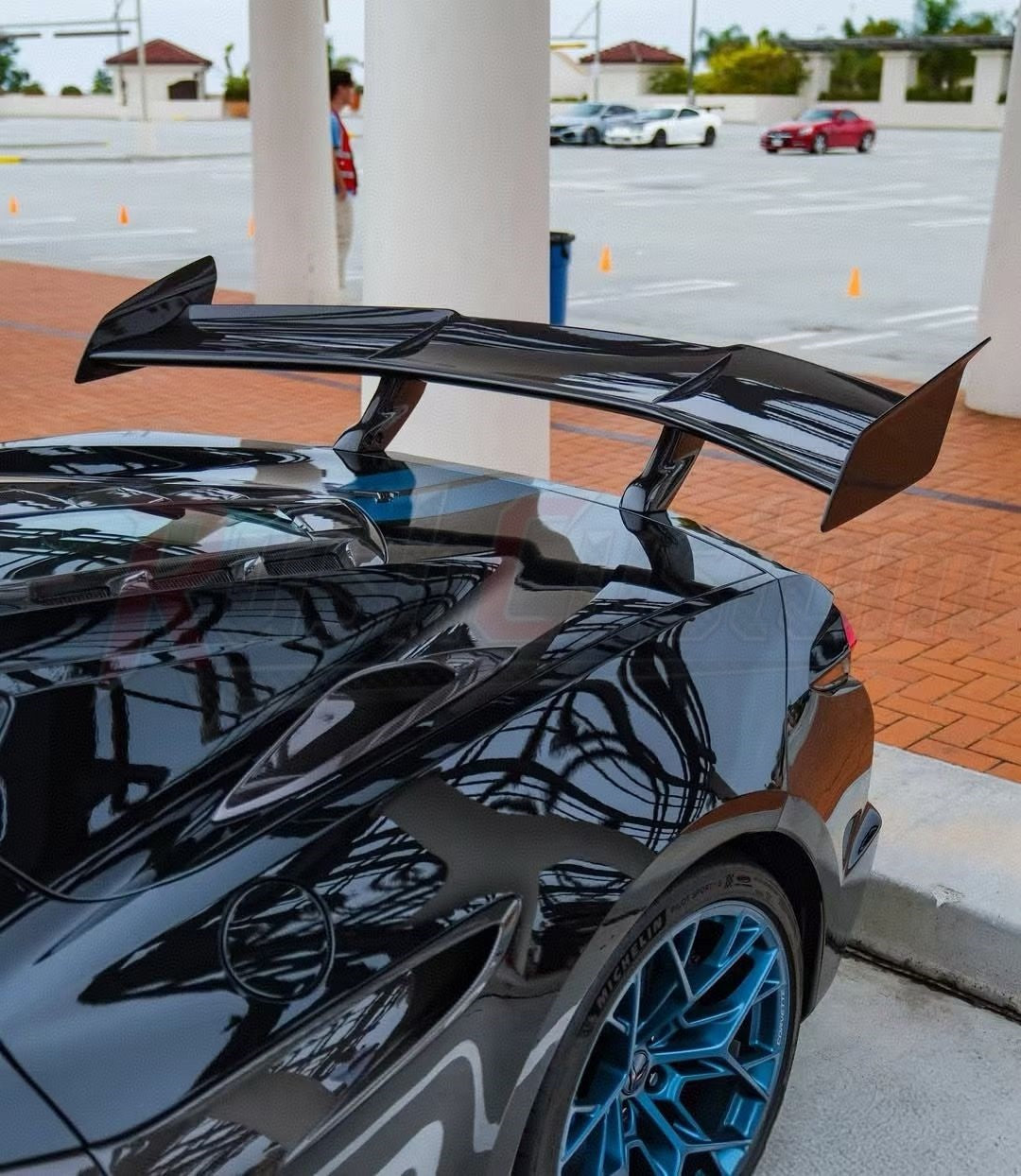 For Chevrolet Corvette C8 Z06 ZR1 Style Dry Carbon Fiber Rear Wing Spoiler