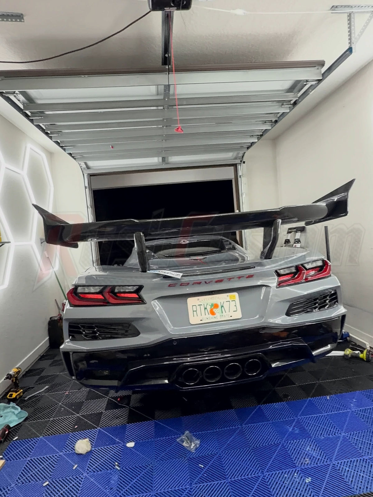 For Chevrolet Corvette C8 Z06 ZR1 Style Dry Carbon Fiber Rear Wing Spoiler