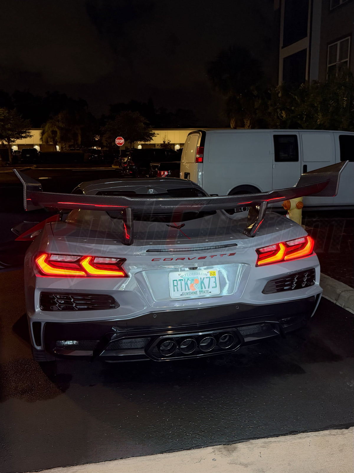 For Chevrolet Corvette C8 Z06 ZR1 Style Dry Carbon Fiber Rear Wing Spoiler