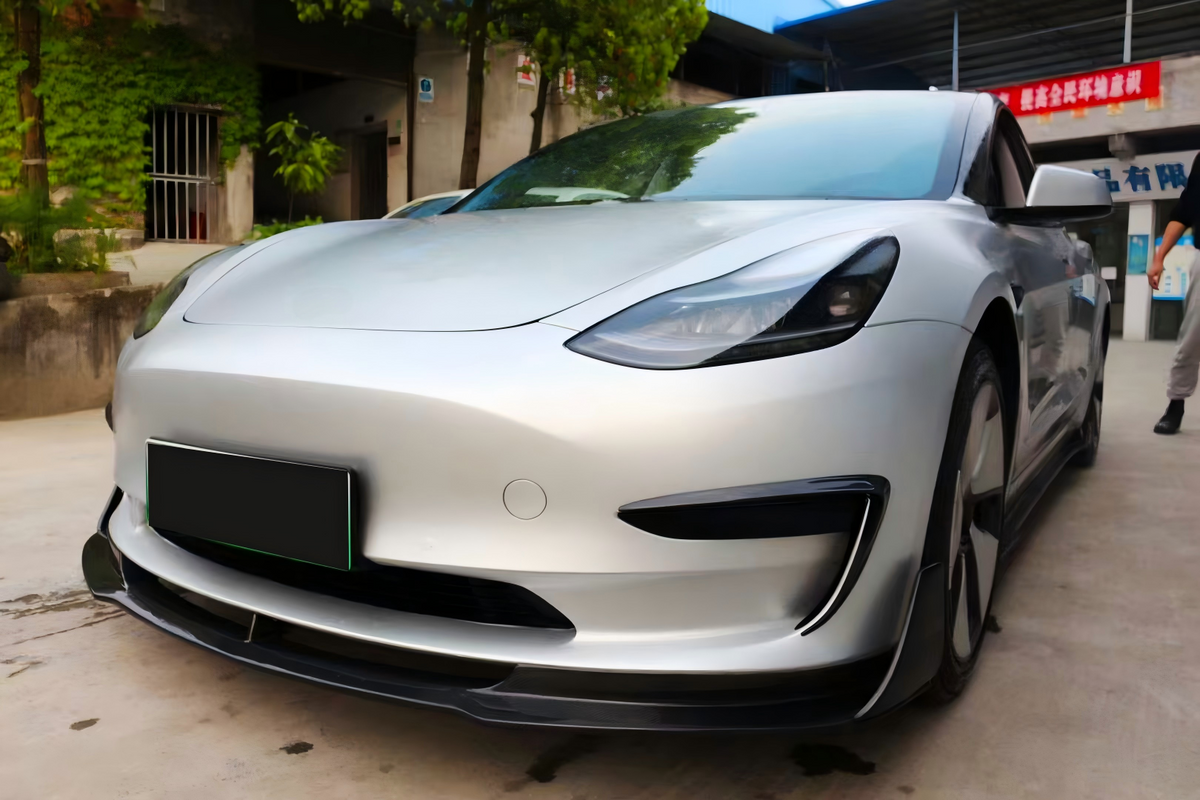 For Tesla Model 3 V Style Front Lip, Side Skirt and Rear Diffuser Body Kit