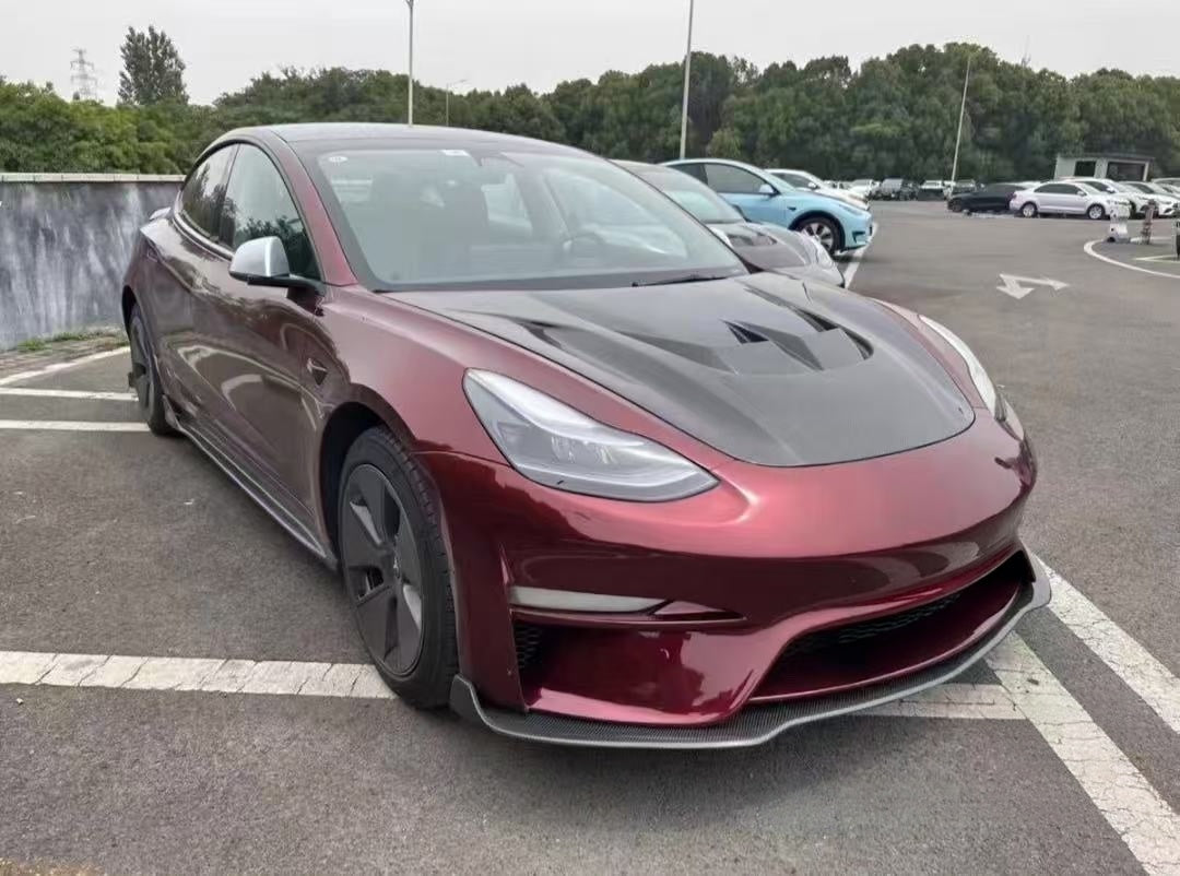 For Tesla Model 3 Carbon Fiber Vented Hood