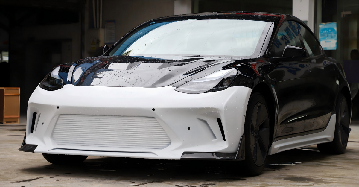 For Tesla Model 3 Resin Exterior Body Kit - Sculpted Bumper Style