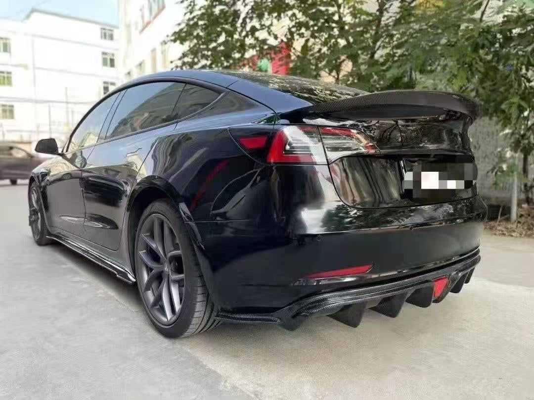 For Tesla Model 3 YG Style Front Lip, Side Skirt and Rear Diffuser Body Kit