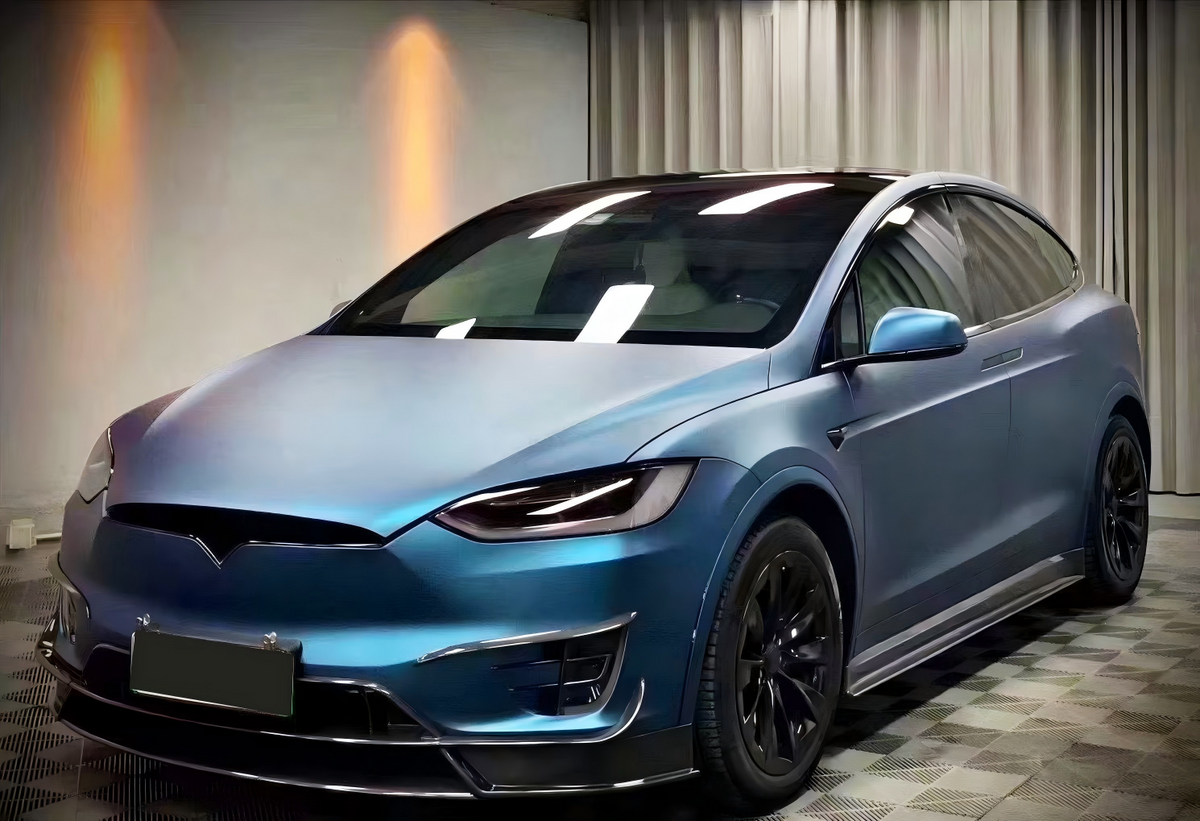 For Tesla Model X RZ Style Front Lip, Side Skirt and Rear Trim Body Kit