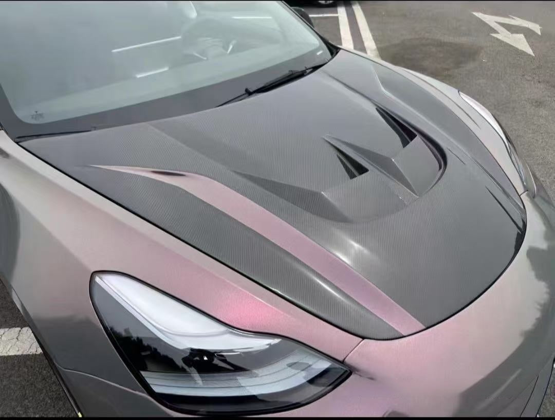 For Tesla Model 3 Carbon Fiber Vented Hood