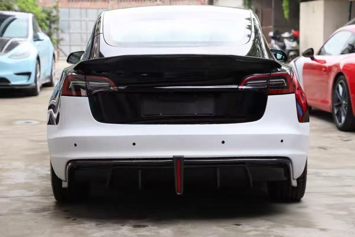 For Tesla Model 3 Resin Body Kit with Front and Rear Bumpers, Side Skirts, Hood and Spoiler
