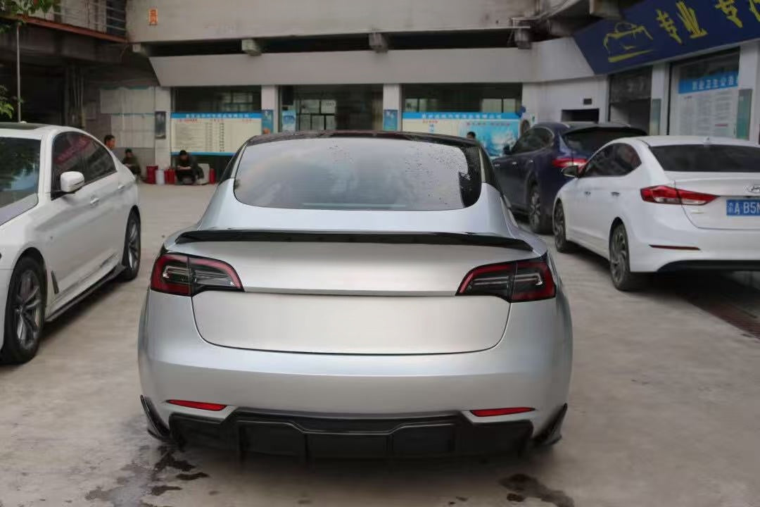 For Tesla Model 3 V Style Front Lip, Side Skirt and Rear Diffuser Body Kit
