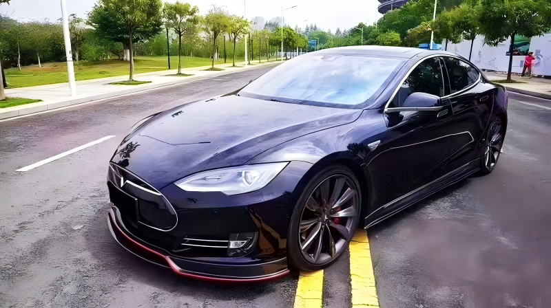 For Tesla Model S RZ Style Narrow Body Front Lip and Side Skirt Kit