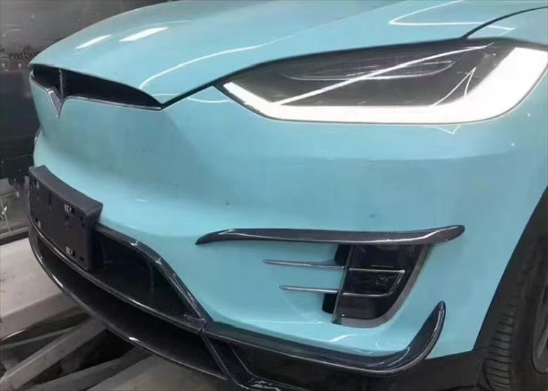 For Tesla Model X RZ Style Front Lip, Side Skirt and Rear Trim Body Kit