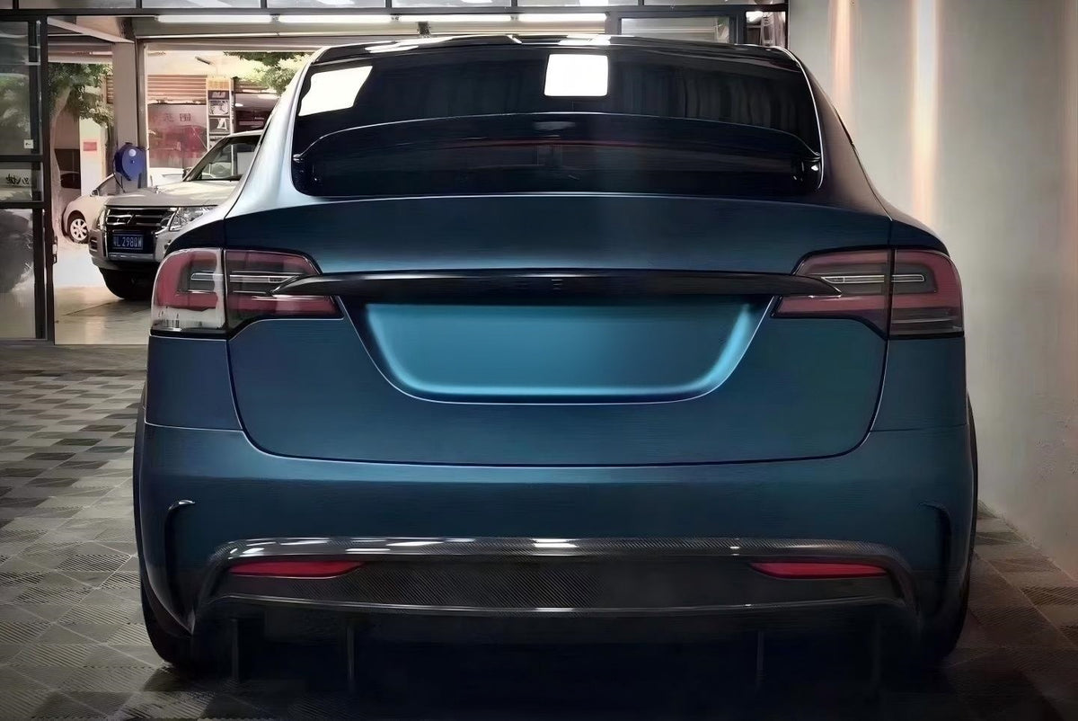 For Tesla Model X RZ Style Front Lip, Side Skirt and Rear Trim Body Kit